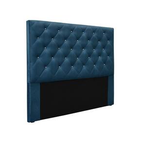 Cabeceira Cama Box Casal 140 cm Tania Veludo Azul Marinho S04 - D`Rossi