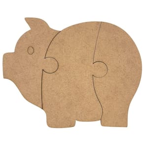 Quebra-cabeça Educativo 100% Mdf Cru 3pçs/4pçs Porco