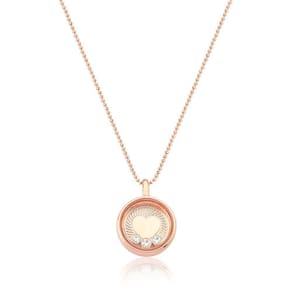 Colar De Cristais Ballet Heart Com Revestimento Ouro Rosê