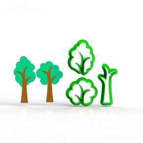 Cortador árvores Do Bosque - Modular Mod 3 Tamanho 6 Cm