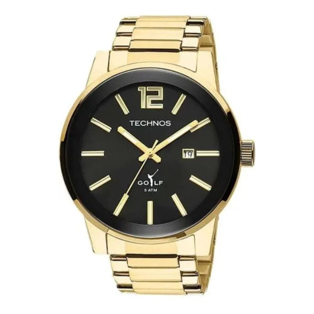 Relógio Technos Masculino Golf Dourado 2115TTS/4P