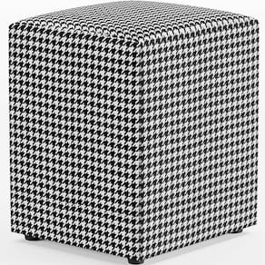 Puff Quadrado Decorativo Sala De Estar L02 Pied Poule