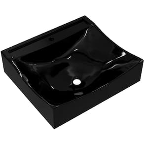 Cuba De Apoio Quadrada Para Banheiro Lavabo C01 Q440 Preto