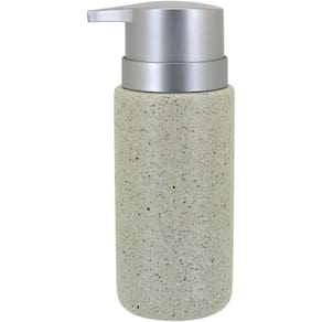 Clássico Porta Sabonete Liquido 16X8X6Cm 260Ml Cerâmica Bege