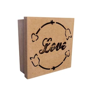 Caixas Personalizadas 100% Mdf Cru (17x17x07) Love 2