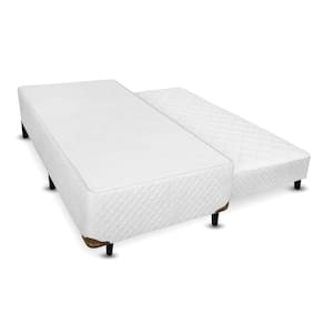 Cama Box com Bicama de molas Branco - 088x188