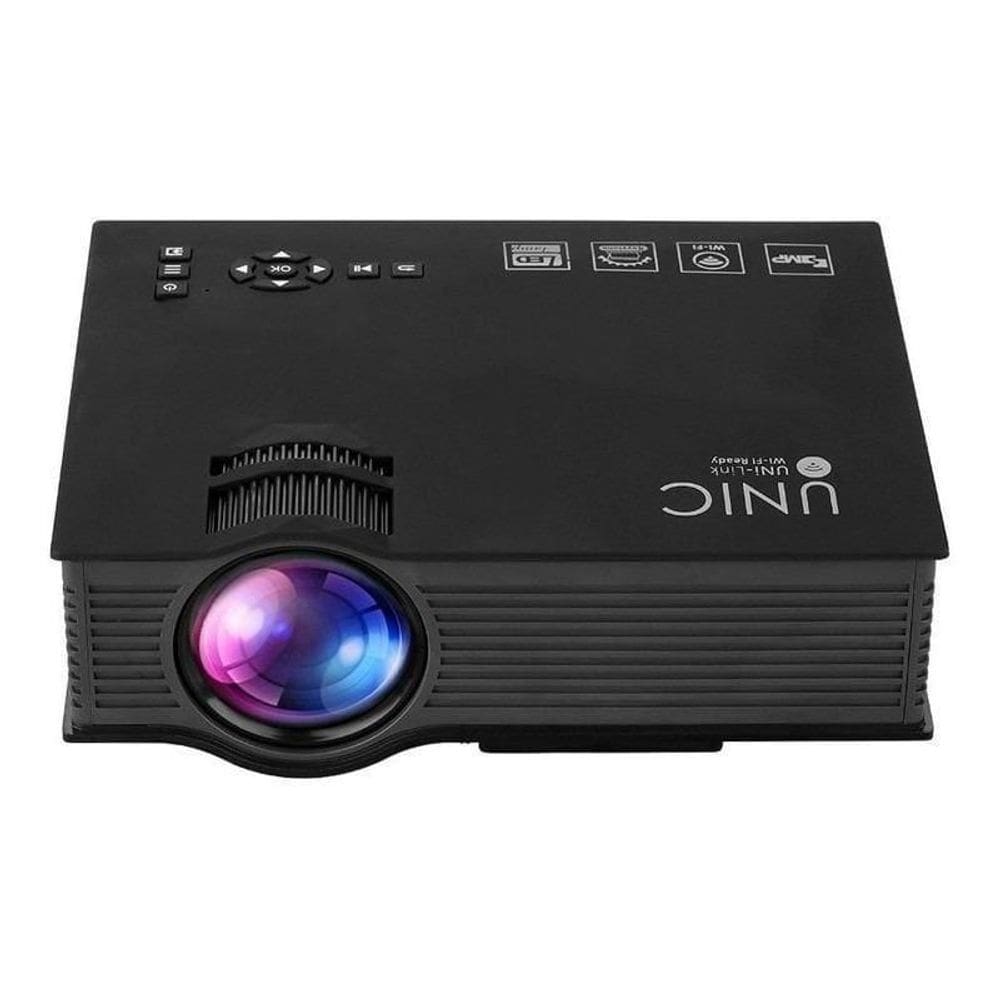 Mini Projetor Unic Uc68 Wifi 1800 Lúmens Tela 68 Preto E