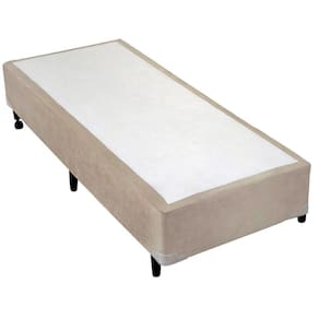 Cama Box SOLTEIRO Universal Camurça Bege - 078x188