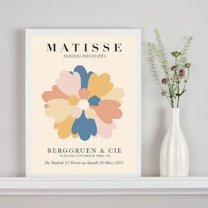Quadro Poster Matisse - A Flor 33X24Cm - Com Vidro