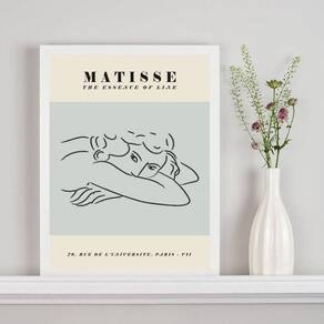 Quadro Poster Matisse - The Essence Of Line 45X34Cm - Vidro