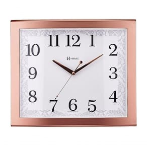 Relógio De Parede Sofisticado Rose E Dourado Fosco Herweg 6905 único