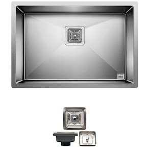 Cuba Quadrada Inox 304 Cozinha Pia Embutir Sobrepor Gourmet 65x45 Premium Com Válvula