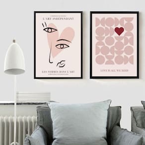 Kit 2 Quadros Picasso E Bauhaus - The Love 45X34Cm