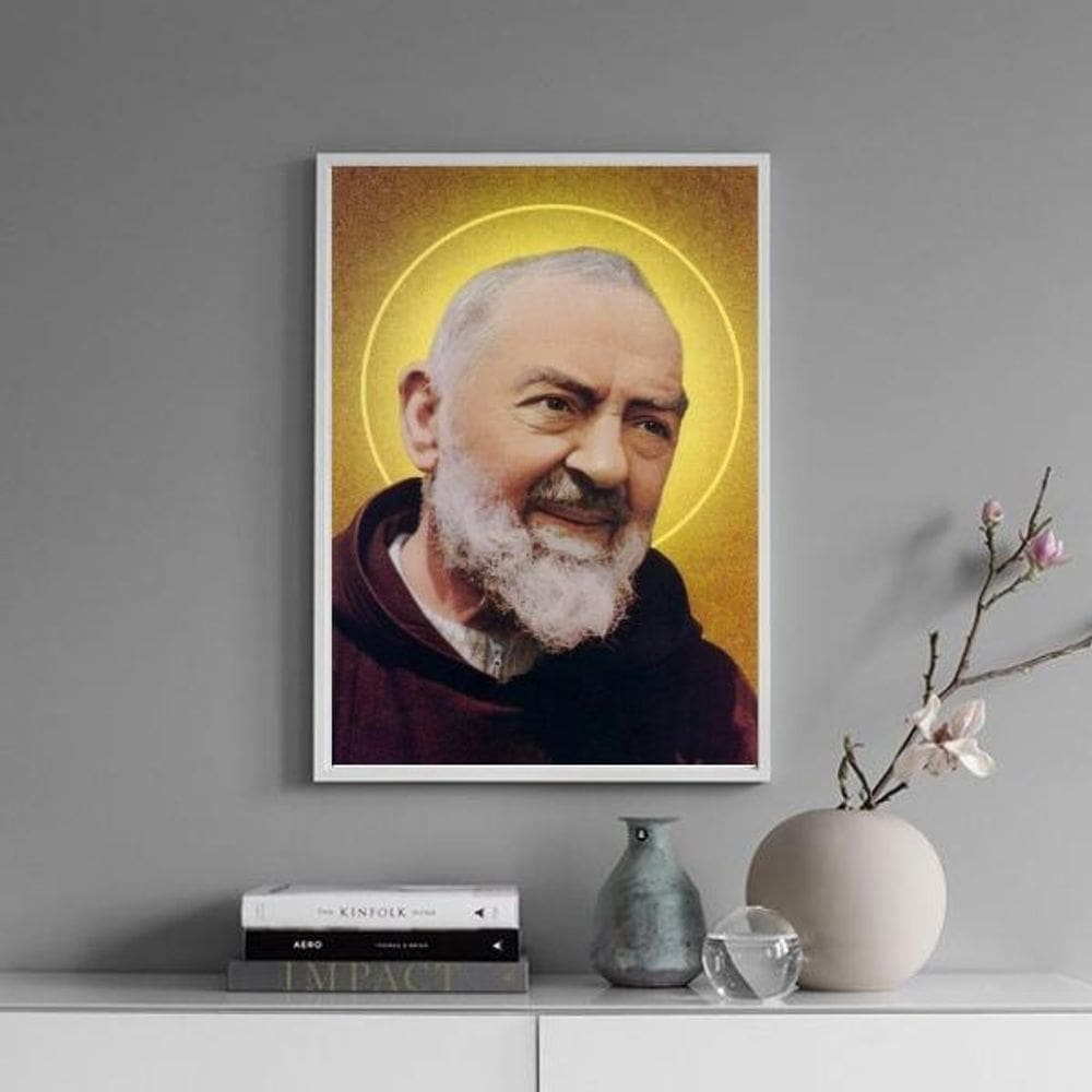 Quadro Decorativo Santo Padre Pio 33X24Cm