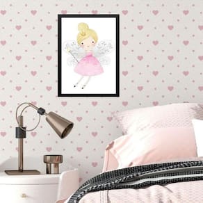 Quadro Infantil Menina Fada Madrinha 24X18Cm
