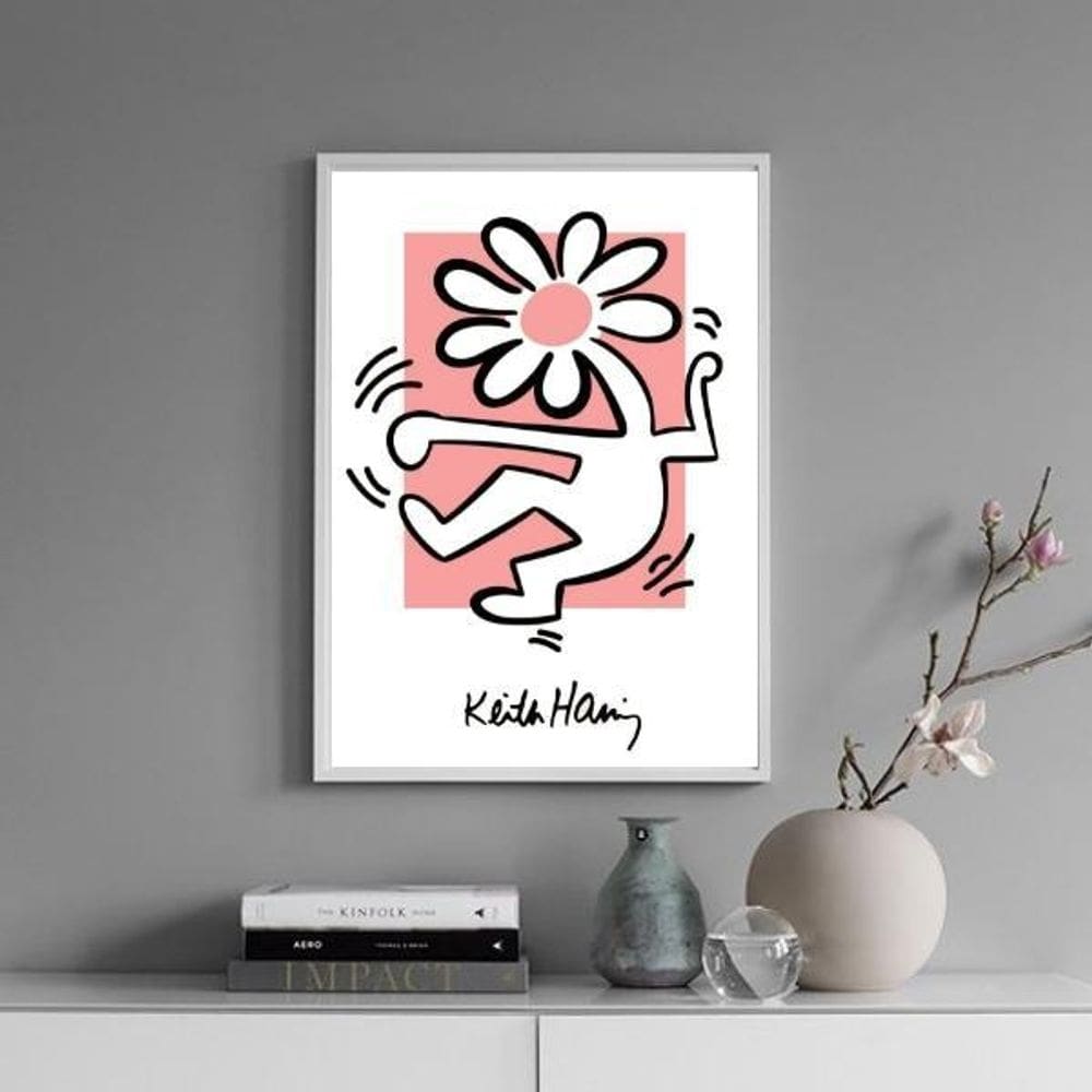 Quadro Ketih Haring Dancing Flowers 45X34Cm