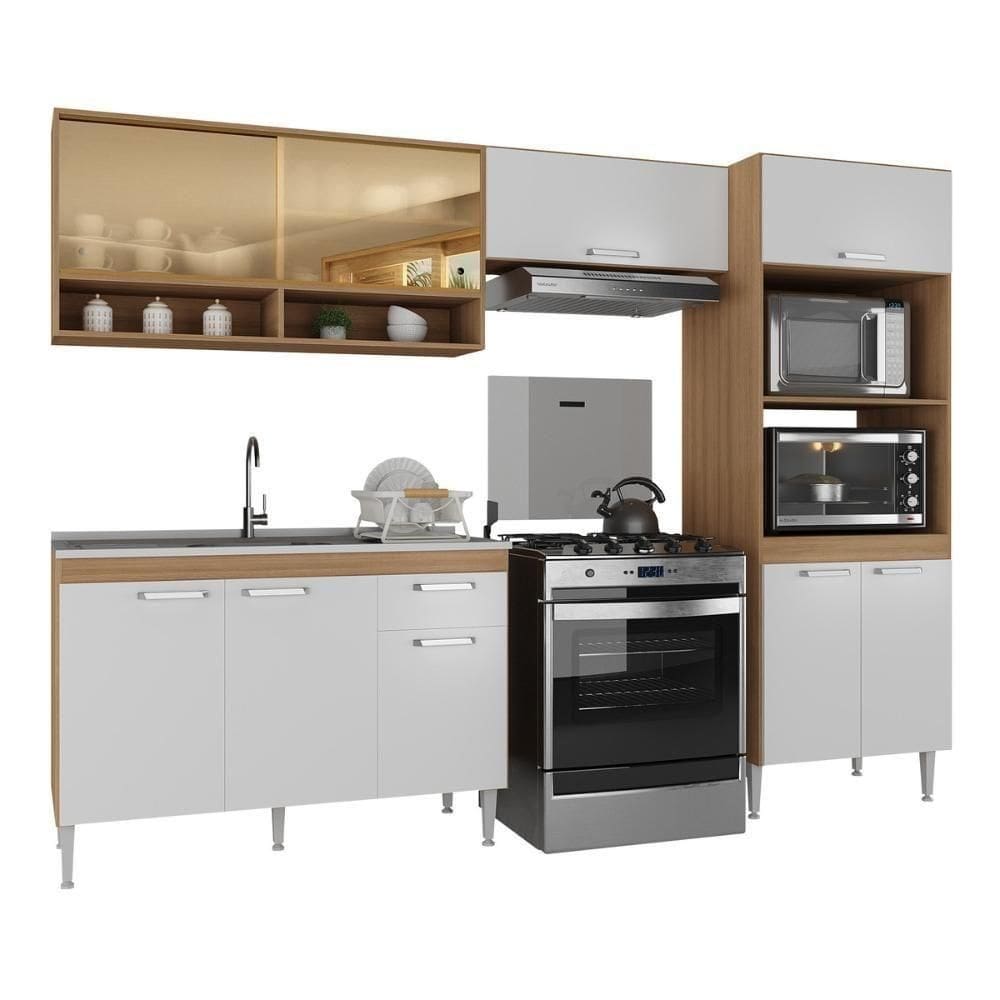 Armário Compacto c/ Gabinete Pia Paris Rustic-branco