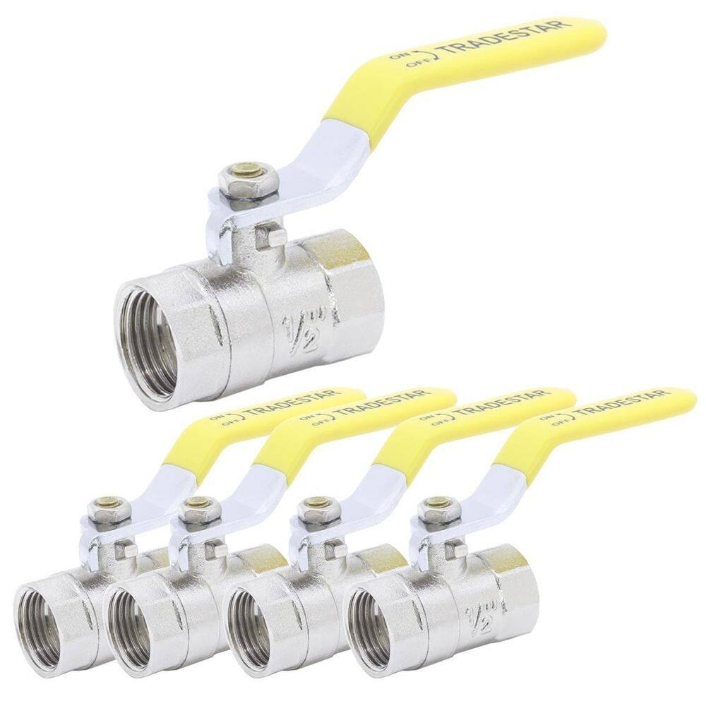 Kit com 5 registro metal 1/2 pol liga zinco tradestar