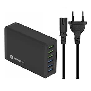 Hub Carregador Régua 6 Entradas Usb 10A 50W Rápido Preto