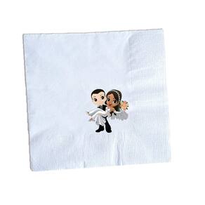 Guardanapo Coquetel Personalizado Noivos - 50 und - MOD 02