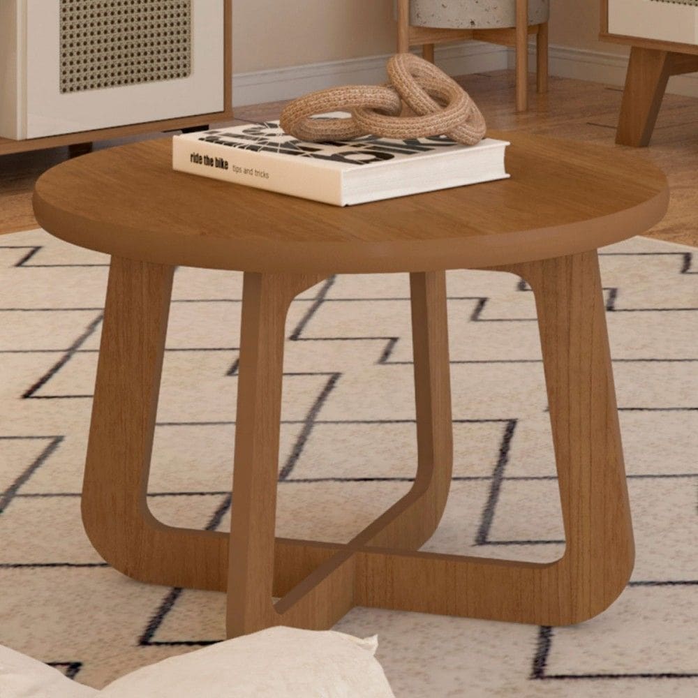 Mesa de Centro Jasmin 100% Mdf Cinamomo/Off White - Artely Móveis