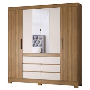 Guarda Roupa Casal Cádis Amêndola Off White - Demóbile