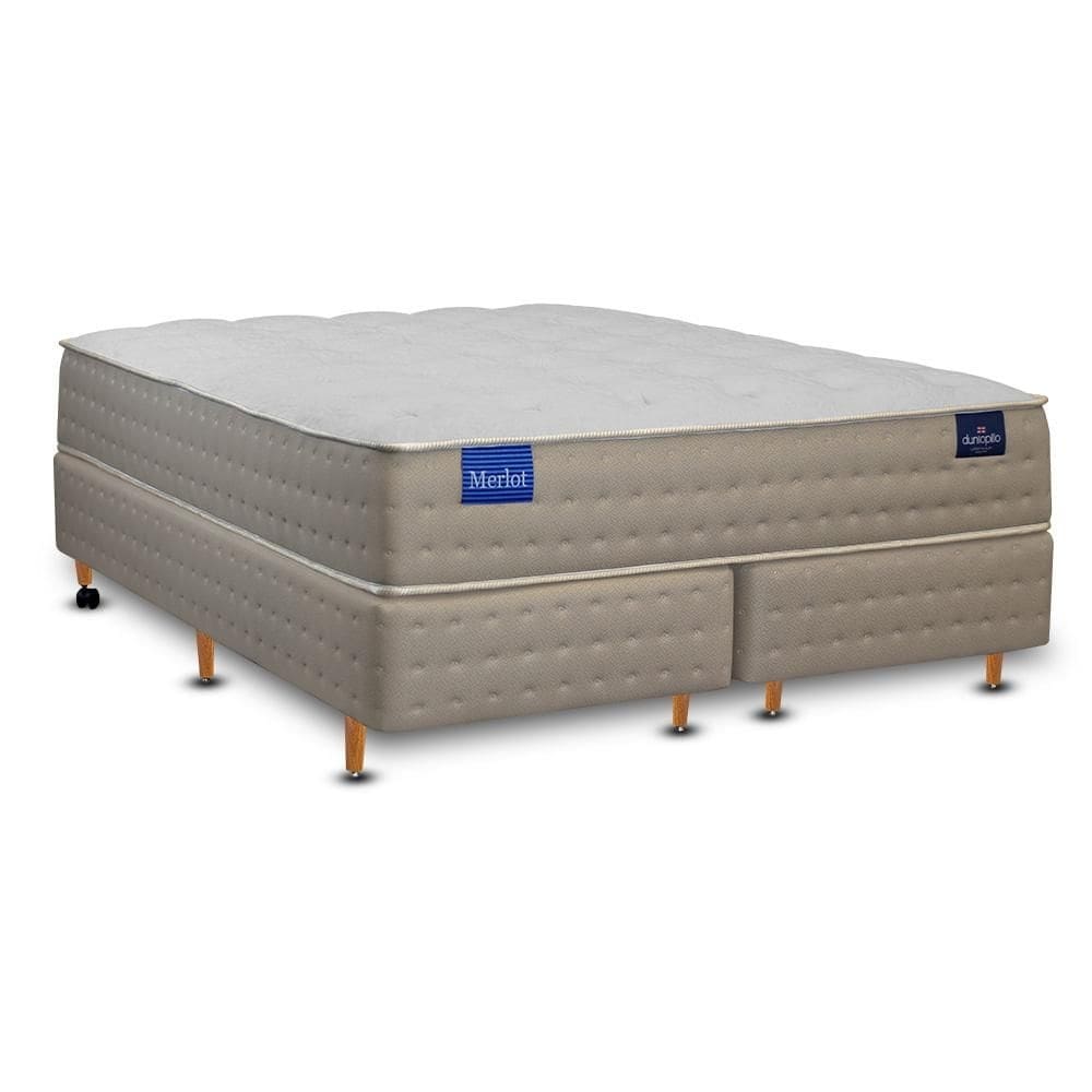 Cama Box + Colchão Merlot Soft Latéx Dunlopillo 158x198