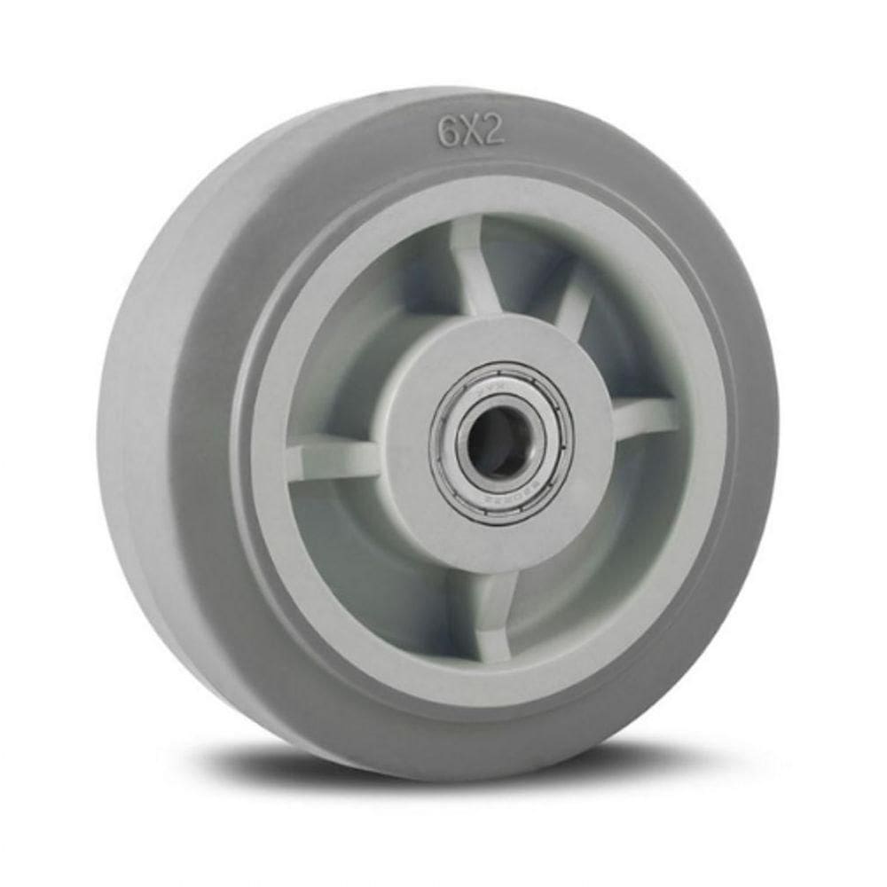 Roda Borracha Elastomera 6 Pol. C/rolamento. 250kg