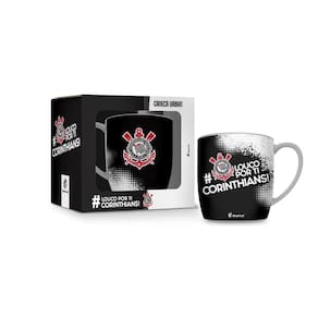 Caneca do corinthians xicara de porcelana oficial licenciado