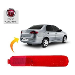 Refletor esquerdo parachoque traseiro fiat siena