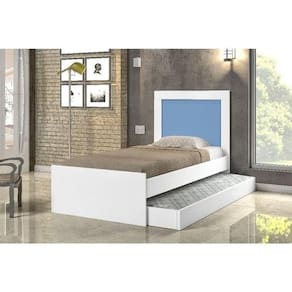 Cama Solteiro 0,88cm Auxiliar Com Dois Colchões