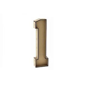 Número 1 letra caixa grande mdf 30cm de altura decoração