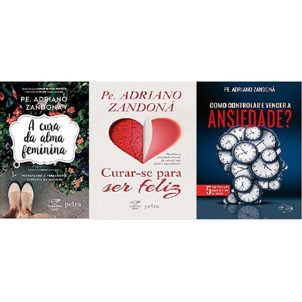 Kit 3 Livros Adriano Zandoná A Cura Da Alma Feminina +
