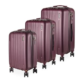 Conjunto 3 Malas 32Kg + 23Kg + 10Kg Expansível Vinho Lisboa