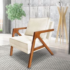 Poltrona para Sala de Estar Lier Linho Boucle Ouro