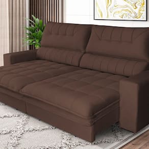 Sofá Reclinável 3 Lugares 210 Cm Gold Star Platinum Marrom