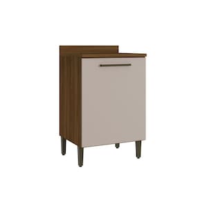 Balcão de Cozinha 1 Porta com Tampo 60cm Toronto Noce Oro / Cinnamon