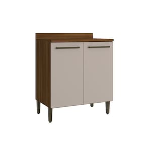 Balcão de Cozinha 2 Portas com Tampo 80cm Toronto Noce Oro / Cinnamon