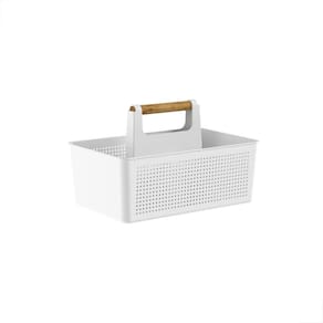 Organizador multiuso lavanderia com alças 8l flow branco