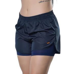 Short Feminino Elite Curto Duplo Fitness Esporte 33723