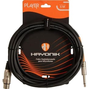 Cabo Para Microfone Player Xlr F X P10 5M Preto Hayonik