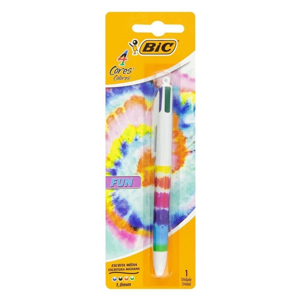 Caneta esferográfica bic retrátil 4 cores fun 971264