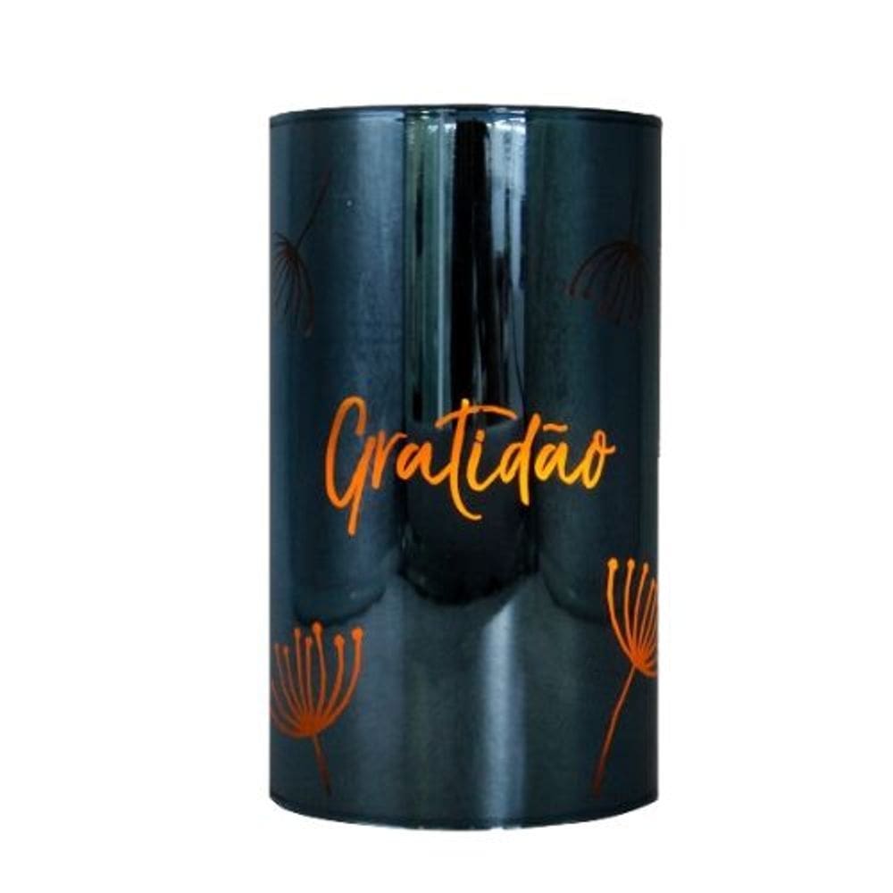 Vela Luminária Gratidão 10082492 Altura 15cm Zona Criativa