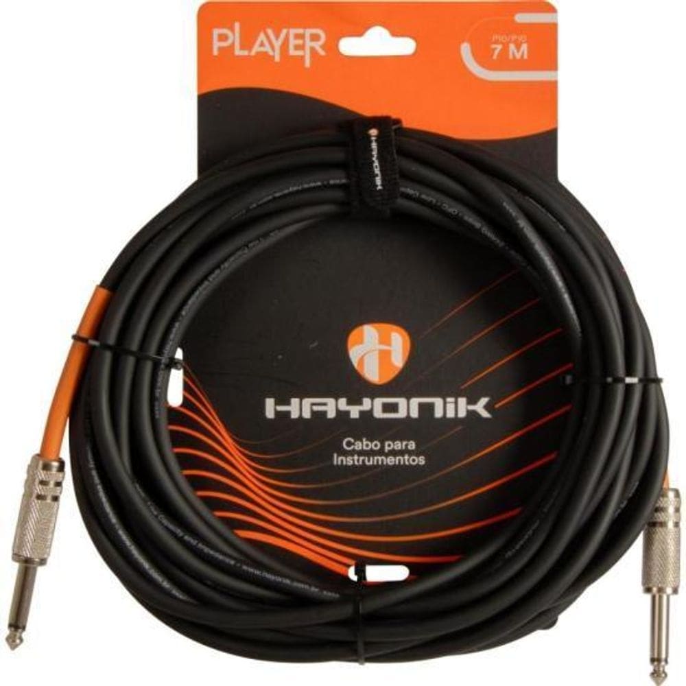 Cabo Para Instrumentos Player P10 X P10 7M Preto Hayonik