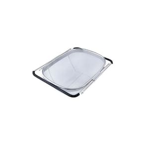 Escorredor de alimentos macarrão legumes retrátil aço inox