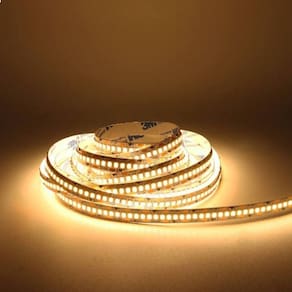 Fita Led 2835 12v 14.4w/m 3000K Luz Quente IP20 Rolo 5 Metros 120Led/m Decoração