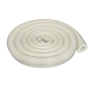 Protetor de quina em u branco gelo para mesa de vidro