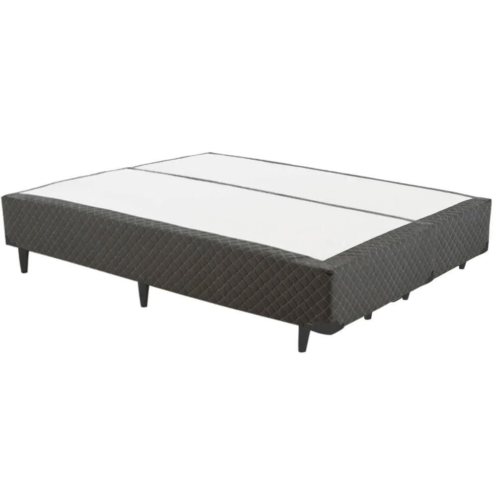 Cama Box Bipartido King cinza 193x203