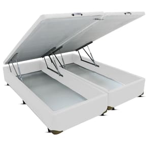 Cama Box KING Bau Dabe Corano Branco - 193x203