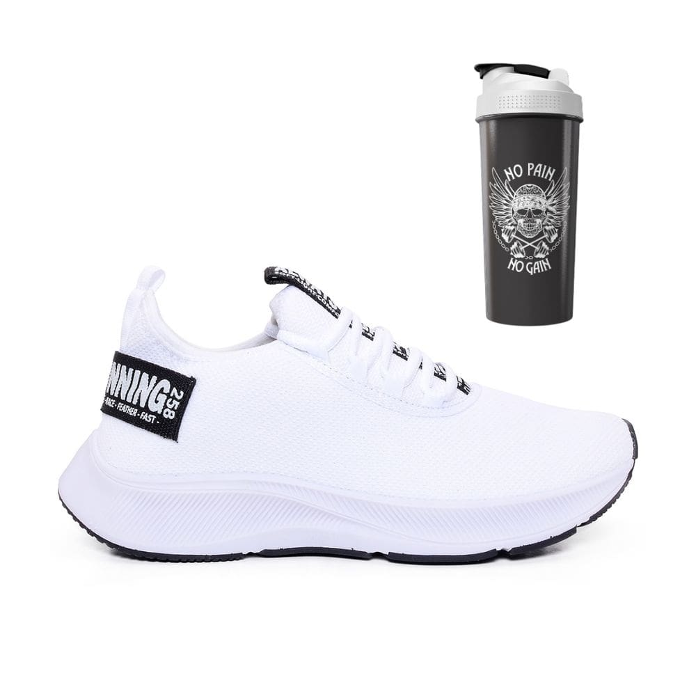 Tênis Academia Masculino Esportivo Caminhada Bf Shoes + Coqueteleira Exclusiva